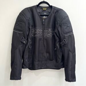 Scorpion EXO Get Stung Men's Black Cool Rod Mesh Motorcycle Jacket Size Large